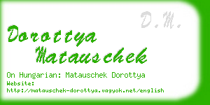 dorottya matauschek business card